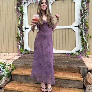 Rihoas purple ruffle dress